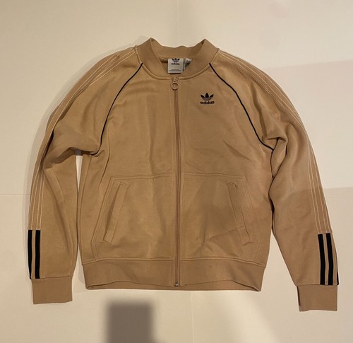 Used SMALL Men's Beige HI2994 ADIDAS Originals Fleece SST Track Jacket