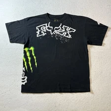 Vintage Fox Monster Energy Racing Ricky Carmichael 4 Supercross T-Shirt Mens 2XL
