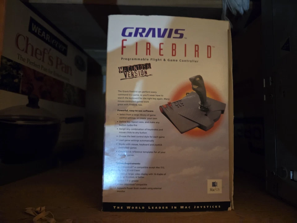 Controlador Joystick Juego Simulador de Vuelo Gravis Firebird Macintosh Nuevo Precintado Foto 2 de 4