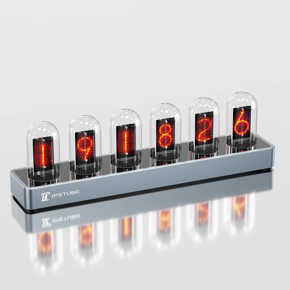 Nixie Tube Clock, Neon Glow Tube Clock, Digital Photo Upload, Mobile App Cont... - Image 2 of 4