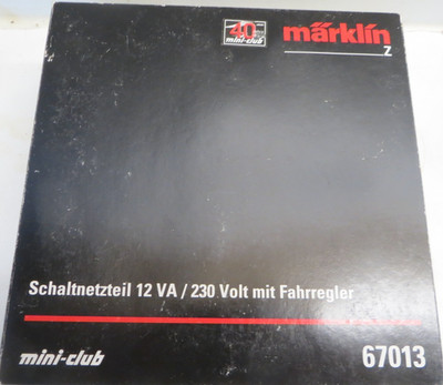 Märklin 67013 Spur Z / mini-club Fahrpult 67020 + Trafo 66111 gut in OVP