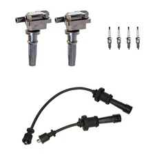 Denso 2 Ignition Coil Wires 4 Platinum TT Spark Plugs Kit For Optima Santa Fe L4