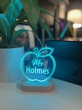 Personalized Teacher Desk LED Name Plate: USA Made Appreciation Gift
