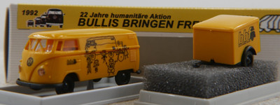 Brekina 1:87 VW A.S.S H0 T1 T1b Westfalia Anhänger 2er Set  BBF 1608 2014 OVP
