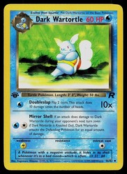 Dark Wartortle 46/82 1st Edition Team Rocket