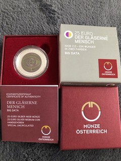 Niob Münze Österreich 2020 „ Der Gläserne Mensch „