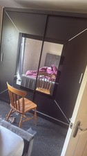 Black 2 Door Wardrobe In Good Used Condition
