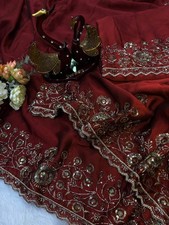 Saree Blouse Bollywood Party Wear Indian Pakistani New Sari Wedding Designer