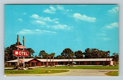 #ad Ocala FL Florida Western Motel Pool Antique Vintage Souvenir Postcard $0.99