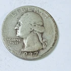 1937-P Washington Quarter - 90% Silver - Circulated Coin #6248