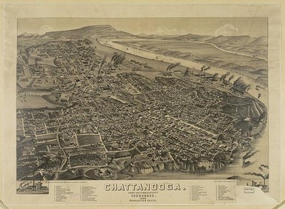 Chattanooga, county seat of Hamilton County, Tennessee, population 30,000