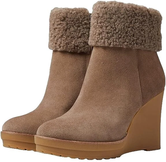 Женские замшевые сапоги на танкетке Lauren Ralph Lauren