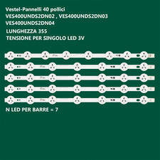 KIT 5 BARRE STRIP LED TV VESTEL 23251775 23283029 VES400UNDS2DN02/N03/N04