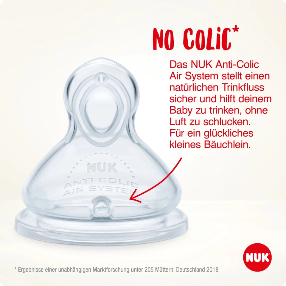 NUK First Choice Trinksauger Silikon M für Milchnahrung geeignet Größe wählbar - Bild 2 von 3