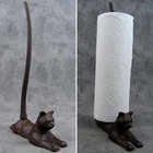 RESTING CAT Cast Iron PAPER TOWEL HOLDER Kitchen Counter Decor