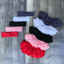 Infant Tier Ruffle Bloomers And Bow Knot Headband Set