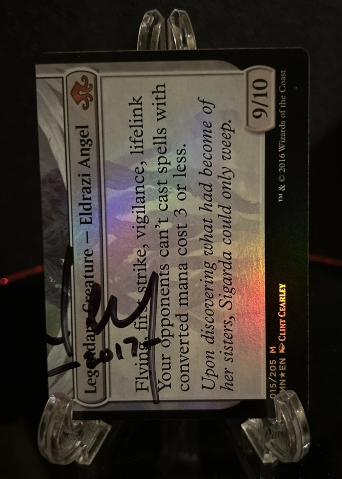 MTG Brisela, Voice of Nightmares FOIL Artist Proof Signed Clint Cearley Oversize - Image 4 of 4