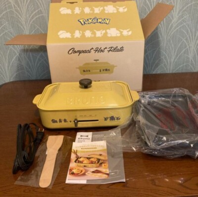 BRUNO Pokémon Compact Hot Plate BOE118-YE AC100V w/Takoyaki Plate