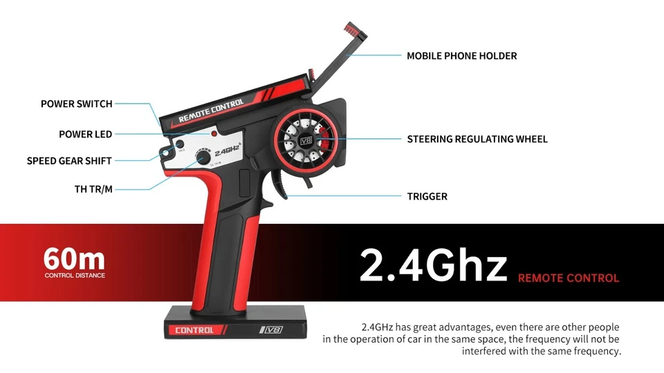 1/24 RC Pickup 4WD 4x4 Remote Control Rock Off Road Crawler Car Model RTR Toys - Image 4 of 4