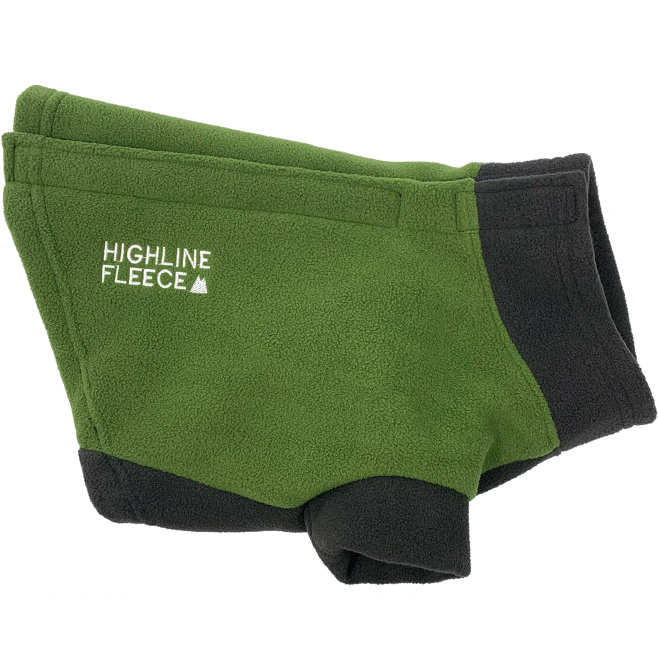 DOGGIE DESIGN NEW Two Tone Green Highline Fleece Dog Coat Warm Light Weight Jacket 3-150 Lbs