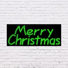 LED Merry Christmas Light-up Sign 27"W x 11"H x 1"D