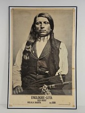 ART - Rare Vintage Antique United Native Americans Poster 35x23 Oglala Dakota