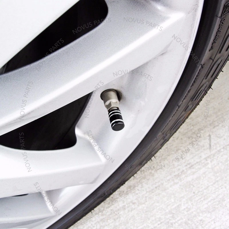 For Cadillac Escalade Escalade ESV CTS Valve Stem Cover Black Set of 4 Vehicle - Image 3 of 4