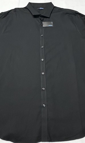 Murano Essentials Mens Shirt Top 4XB Long Sleeve 100% Cotton Black New - Picture 8 of 13