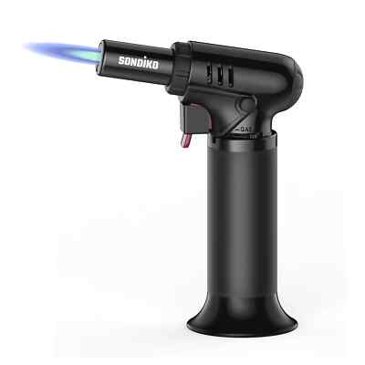 Sondiko Butane Torch with Fuel Gauge S907 Refillable Soldering Torch Lighter