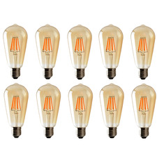 Retro E26 Dimmable Bulb LED Light ST64 Edison Filament Lamp 8W