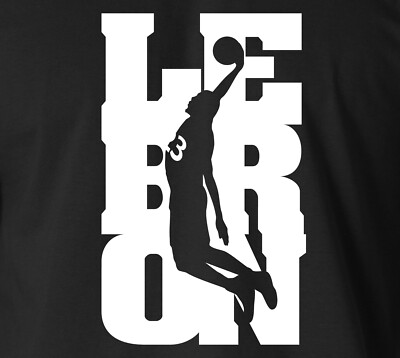 LEBRON JAMES T-Shirt Los Angeles King Slam Dunk Basketball MVP S-6XL Tee