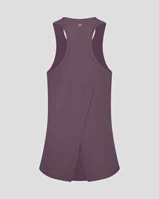 LAYER8 NEW $24 Overlap Cross Tank in Crushed Violet XS