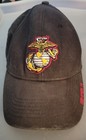 US Marines Eagle Globe Anchor Ball Cap Adjustable Hat Hook Loop Strap Semper Fi
