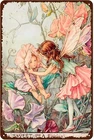 Flower Fairy Vintage Novelty Garden Tin Metal Signs Home Décor 8x12