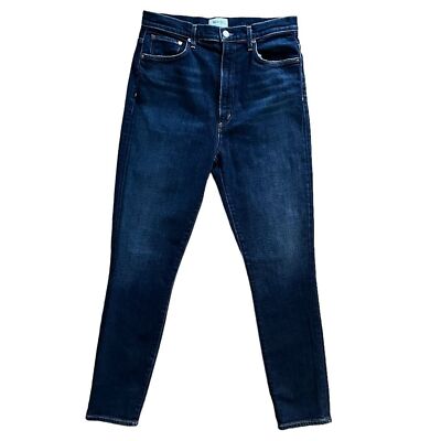 Agolde Pinch Waist Hi-Rise Skinny Ovation Dark Wash Denim Jeans