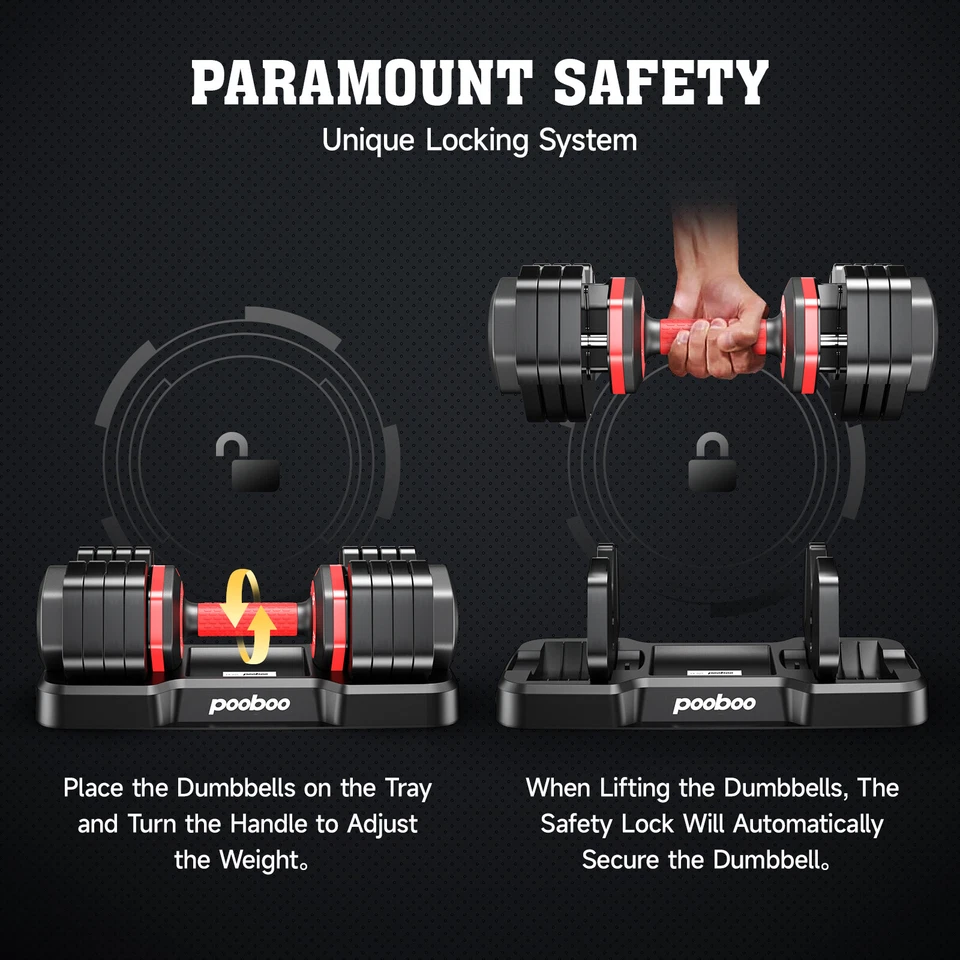 55 Lbs*2 Adjustable Dumbbells Set Home Weight Dumbbells Set Exercise Equipment - Image 4 of 4