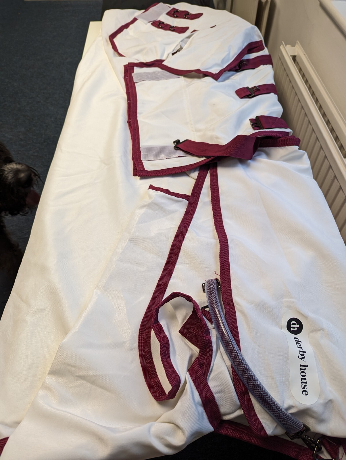 Derby House Elite Sweet Itch Horse Rug Fly White Magenta Purple 5ft 9