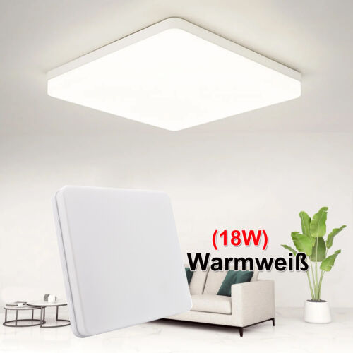 LED ceiling lamp ceiling light living room kitchen bedroom lamp warm white 18W  - Picture 1 of 12