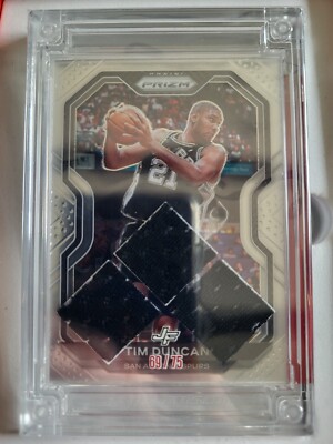 2022-23 Jersey Fusion Basketball, Tim Duncan, Triple Jersey Worn /75, Spurs
