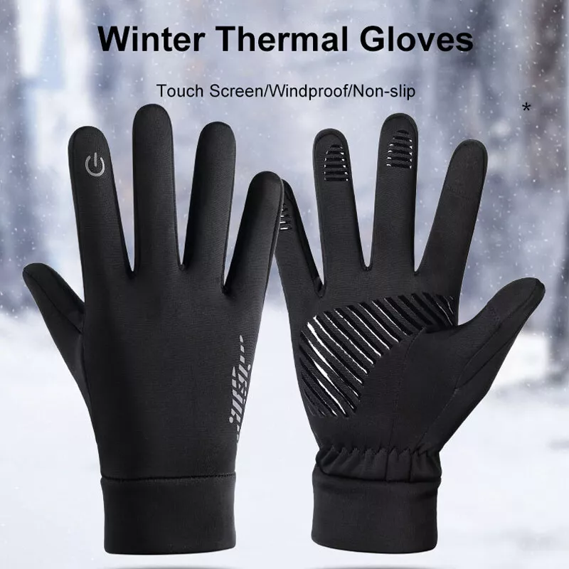 Winter Thermal Cycling Gloves Non slip Touch Screen Softshell Bike Riding Gloves