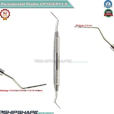 UNC15/WHO Probe Color Coded Dental Diagnostics Periodontal Explorers Instruments