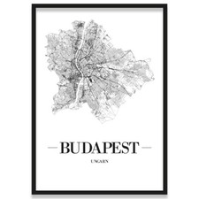 JUNIWORDS Stadtposter, Budapest, Weiß, Kunst...