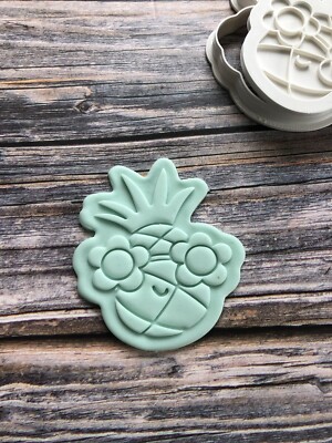 Ananas Ausstecher und Fondant Stempel Präger, Hippie, Obst, Sommer, Hawaii