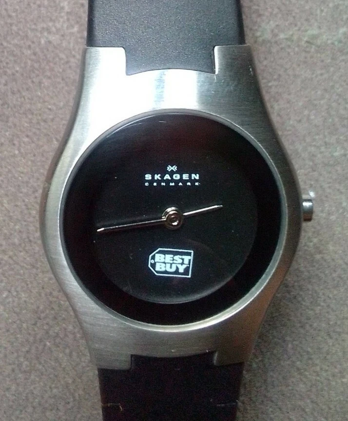 Skagen Womens 235SSR Quartz Watch Black Silvertone Best Buy