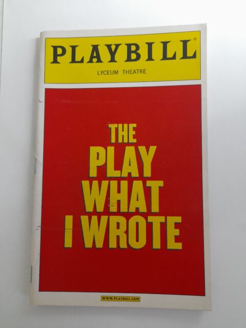 Rare Playbill The Play What I Wrote Lyceum Theatre Programme Book MARCH 2003