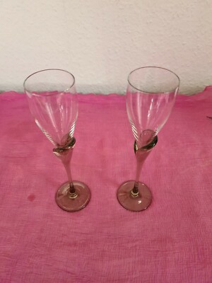 Rosenthal studio linie Papyrus  2 Likörgläser  Glas H 18,5 D 4,3 cm Top !!!