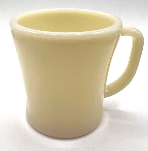 Vintage Fire King Anchor Hocking Coffee Tea Mug Cup Cream Color / Light Yellow