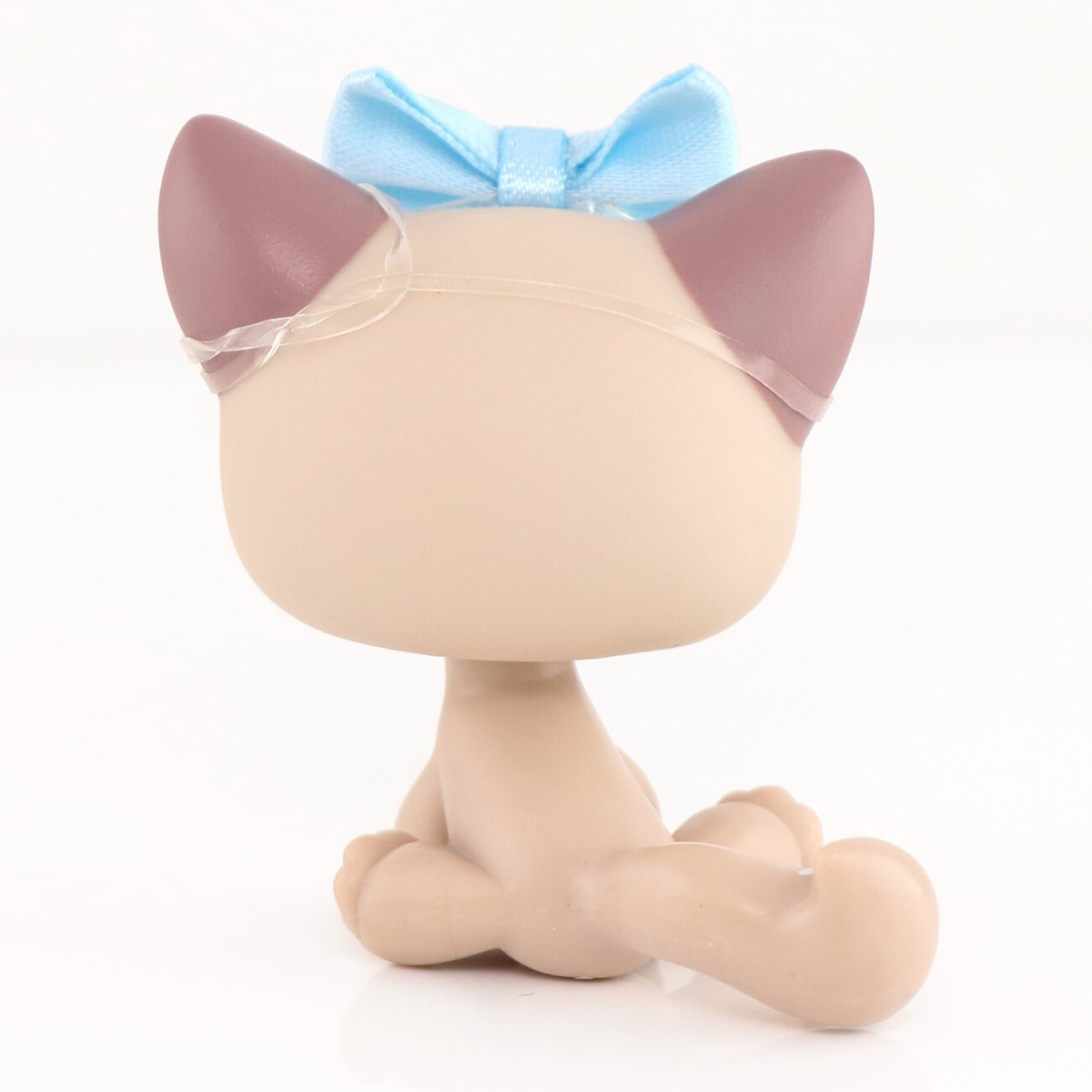 ネコラットソフビ lps Pet Shop Brown Sitting Cat 664 with Bow Who Love Toys