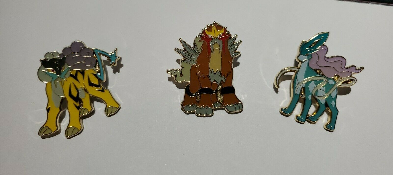 Raikou, Entei & Suicune Pokémon Pins (3-Pack)