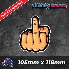 F*ck You middle finger Sticker - Funny Laptop Car Window Bumper JDM 4x4 decal